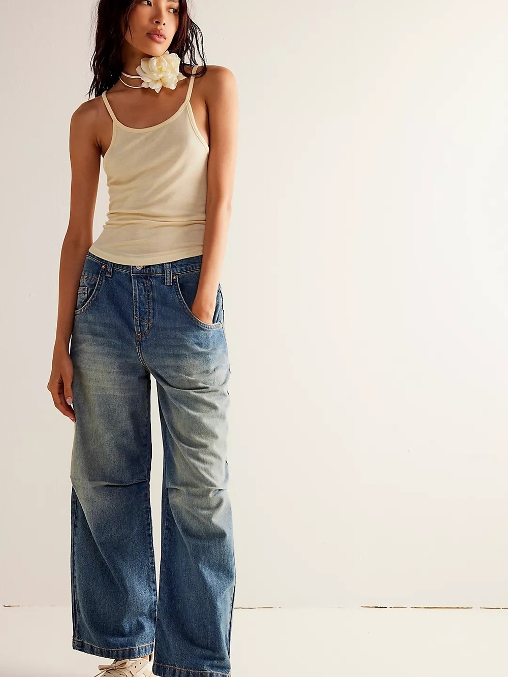 We The Free - Twin Flame Cropped Wide-Leg Jeans